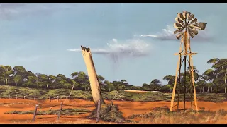 #369 How to paint Australian windmill scene