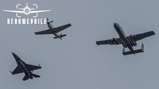 USAF Heritage Flight with Mustang-Warthog-Viper - Wings Over North Georgia 25Oct20