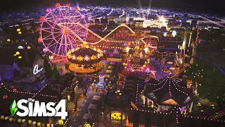 Halloween Amusement Park | The Sims4 Stop Motion Build | NoCC |【シムズ４建築】