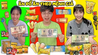 THẮNG TÊ TÊ THỬ THÁCH ĂN ĐỒ ĂN VẶT THEO MỆNH GIÁ 50K VS 500K