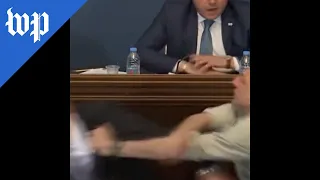 Georgian lawmakers brawl over foreign agent bill