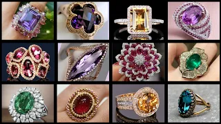 "Stunning Statement Pieces:Diamond and Stone 💍 Ring Trendy Designs" #diamondringdesigns #stonerings