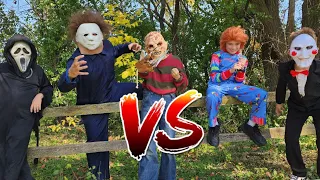 MICHAELS MYERS VS FREDDY KRUGER VS CHUCKY VS GHOSTFACE VS BILLY HORROR DEATH MATCH