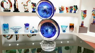 Blue sommerso Original Murano Glass OMG  venetian glass made in Italy