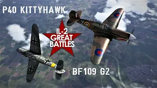 IL2: P40-E Kittyhawk vs Bf109 G2 | Great Battles Series
