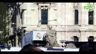 real madrid, early celebration in cibeles square...