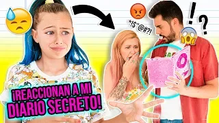 MIS PADRES REACCIONAN a LOS SECRETOS de MI DIARIO 😱SE ENFADAN MUCHO al LEERLO 😅 BROMA a MIS PADRES 🙊