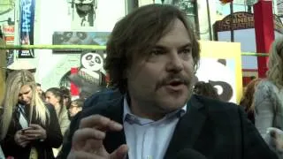 Kung Fu Panda 3: Jack Black Red Carpet Movie Premiere Interview | ScreenSlam