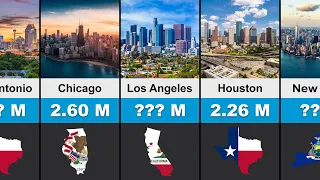 The Top 50 Most Populated Cities Comparison in The US  -   2023