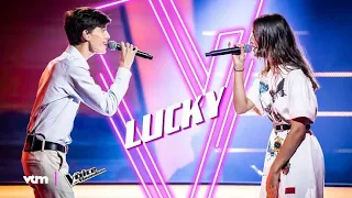 Nora vs robin - lucky ( The voice) |BATTLE| LIVE.