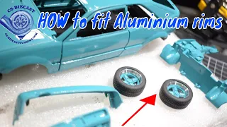 How to fit after market aluminium wheels to 1:18 diecast model