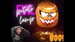 Evil potato lamp. How to make kids happy in 20 minutes/ DIY Halloween Decorations.