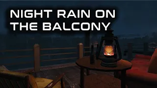 Night Rain on the Balcony [ Rain & Wind Ambience ] Fallout 4