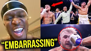 Ksi REACTS to Tommy Fury defeating Jake Paul (Fight Highlights)