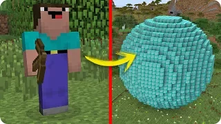 NOOB MINECRAFT VS BOLA DE DIAMANTE GIGANTE TROLL NOOB SE VUELVE RICO EN MINECRAFT