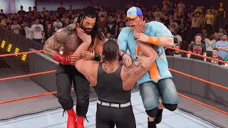 WWE 2K24 Braun Strowman John Cena Roman Reigns Dominik Mysterio Gauntlet Survival