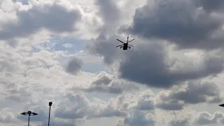 Helicopters & Chinook Taking Off