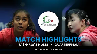 Prithika Pavade vs Miwa Harimoto | U19 Girls' Singles QF | ITTF World Youth Championships 2022