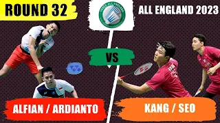 [R32] ALFIAN / ARDIANTO [1] (INA) vs KANG / SEO (KOR) | All England 2023