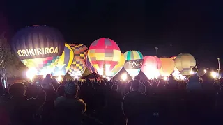 The Zuru Nightglow 2024. balloons' nightglow show in Hamilton New Zealand.