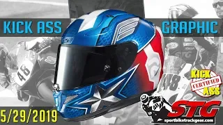 STG Kick Ass Helmet Graphic of the Week 5/29/19 | Sportbike Track Gear