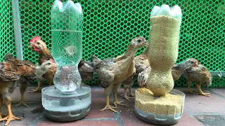 Plastic Bottle Ideas - DIY Simple Chicken Feeder From Recycled Plastic Bottles