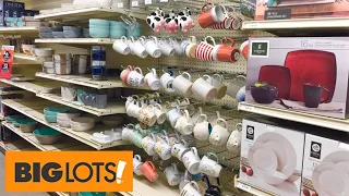 BIG LOTS KITCHEN DINNERWARE COOKWARE POTS PANS KITCHENWARE SHOP WITH ME SHOPPING STORE WALK THROUGH