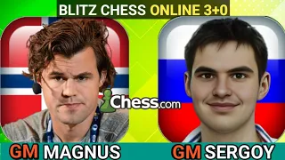 Magnus Carlsen vs GM Sergoy Drygalov | Blitz Chess 3+0 | Chesscom | January 25, 2024
