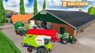 LS19 XXL Farm 2 #52: HOFUMBAU XXL: Neuer Kuhstall, Bäume und mehr für den Hof | FARMING SIMULATOR 19