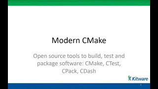 IDEAS-ECP Webinar: Introduction to Modern CMake