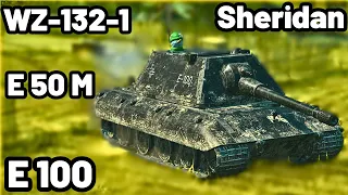 E 100, E 50 M, WZ-132-1 & Sheridan | WOT Blitz Gameplay
