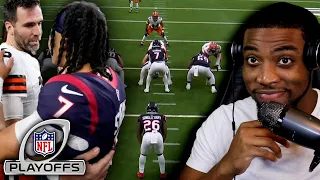 TEXANS FAN REACTS... | Cleveland Browns vs. Houston Texans Highlights | NFL 2023 Wild Card Weekend