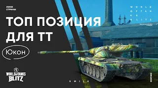 Топ позиция wot blitz для тт на карте Юкон