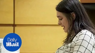 Girl pushed from bridge gives tearful victim statement at sentencing