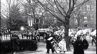 Funeral procession of US President William Taft from his Washington DC home, to t...HD Stock Footage