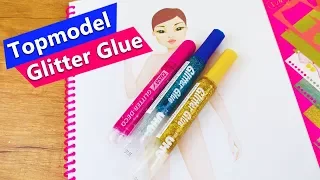 Topmodel malen mit GLITZER KLEBER?! Geht das echt?! DIY Kleber Experiment | Glitzer Kleid