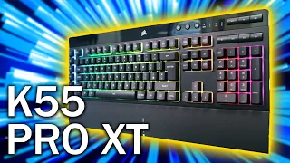 Corsair K55 Pro XT Gaming Keyboard -  Unboxing & Review! (w/ Sound Test) [4K]