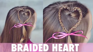 Simple Braided Heart Hairstyle | Brown Haired Bliss