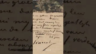 Vincent van Gogh - Letter from Vincent to Theo with sketch of Pollard Willow (1882). #shorts