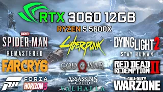 GeForce RTX 3060 12GB + RYZEN 5 5600X | Test in 15 Games | in 2022