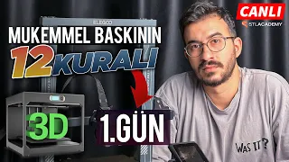 Mükemmel 3D Baskı'nın 12 KURALI - Ders 1