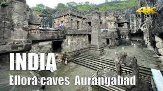 【India Walk 4K】Ellora caves Aurangabad 2022