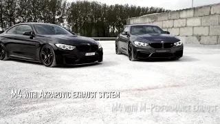 BMW M4 AKRAPOVIC EXHAUST SYSTEM VS BMW M4 M - PERFORMANCE EXHAUST SOUND