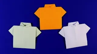 A gift for dad. Shirt made of paper. Crafts on February 23.