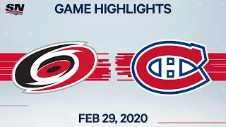 NHL Highlights | Hurricanes vs Canadiens – Feb. 29, 2020