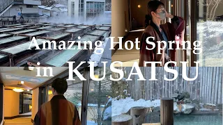 We Visited The BEST Hot Spring Town in JAPAN! | Beautiful Snowy KUSATSU, GUNMA Review 草津, 群馬温泉名所