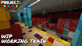 Working Train From Project: Playtime In Minecraft (No Mods)