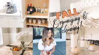 CLEANING & ORGANIZING FOR FALL! COFFEE BAR AND DINING ROOM REVAMP VLOG!🍁☕️