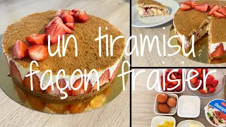 Tester ce délicieux entremets sans cuisson: un tiramisu fraises, spéculoos.