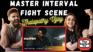 Master Interval Fight Scene | Thalapathy Vijay | Master| Delhi Couple Reactions